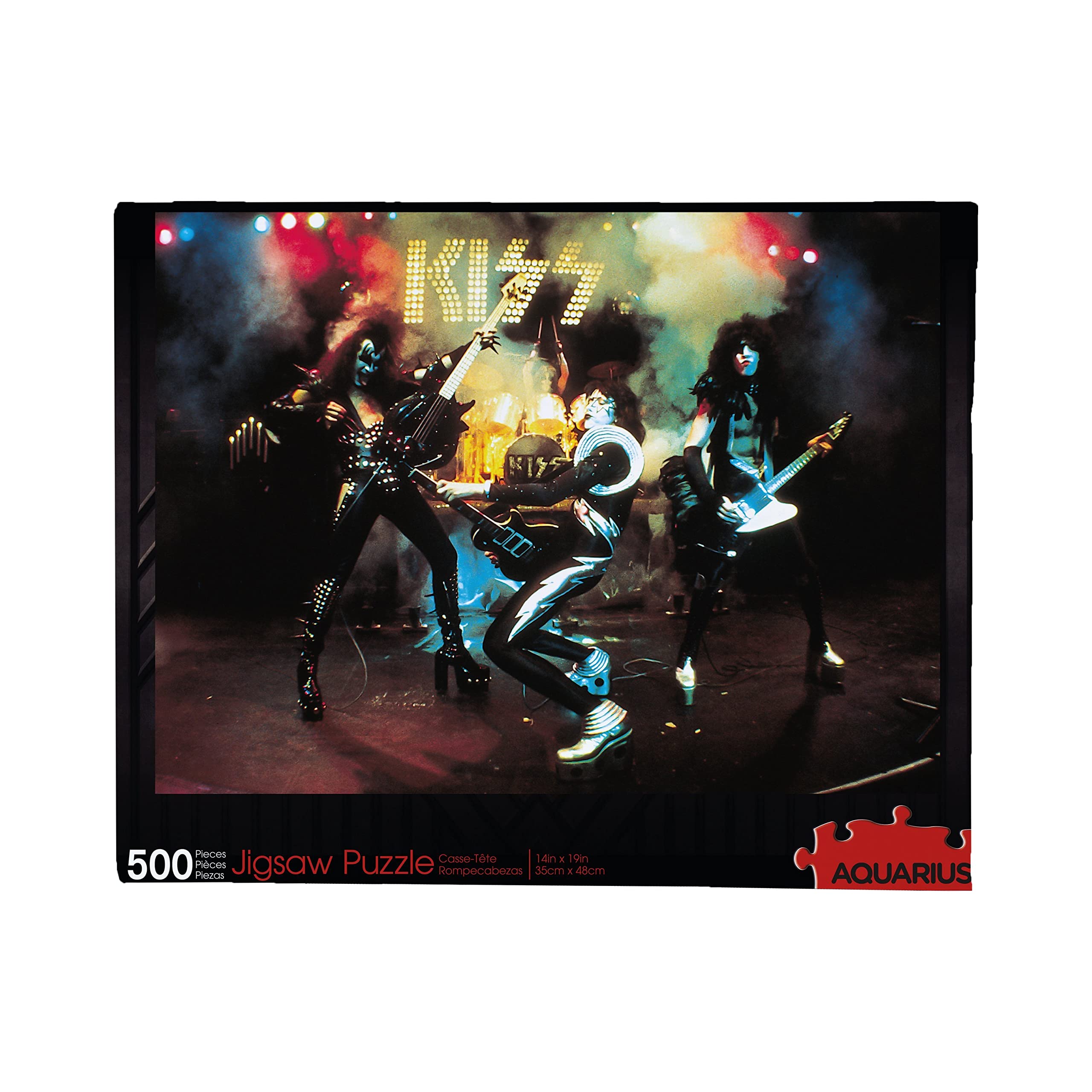 AQUARIUS KISS Puzzle (500 Piece Jigsaw Puzzle) - Glare Free - Precision Fit - Officially Licensed KISS Merchandise & Collectibles - 14x19 Inches