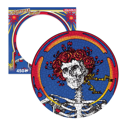 AQUARIUS Grateful Dead Skull & Roses Record Disc Puzzle (450 Piece Jigsaw Puzzle) - Glare Free - Precision Fit - Officially Licensed Merchandise & Collectibles - 12x12 in