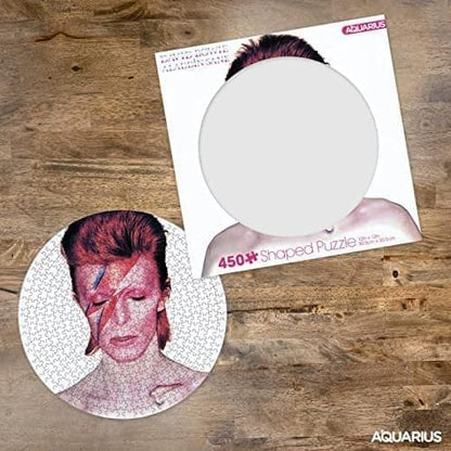 AQUARIUS David Bowie Aladdin Sane Record Disc Puzzle (450 Piece Jigsaw Puzzle) - Glare Free - Precision Fit - Officially Licensed David Bowie Merchandise & Collectibles - 12x12 in