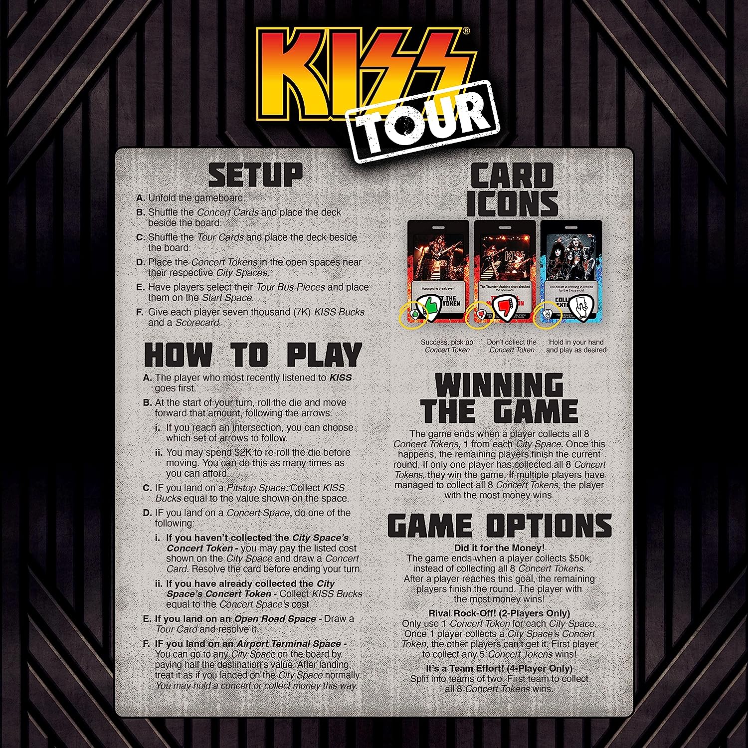 AQUARIUS - KISS Tour Board Game
