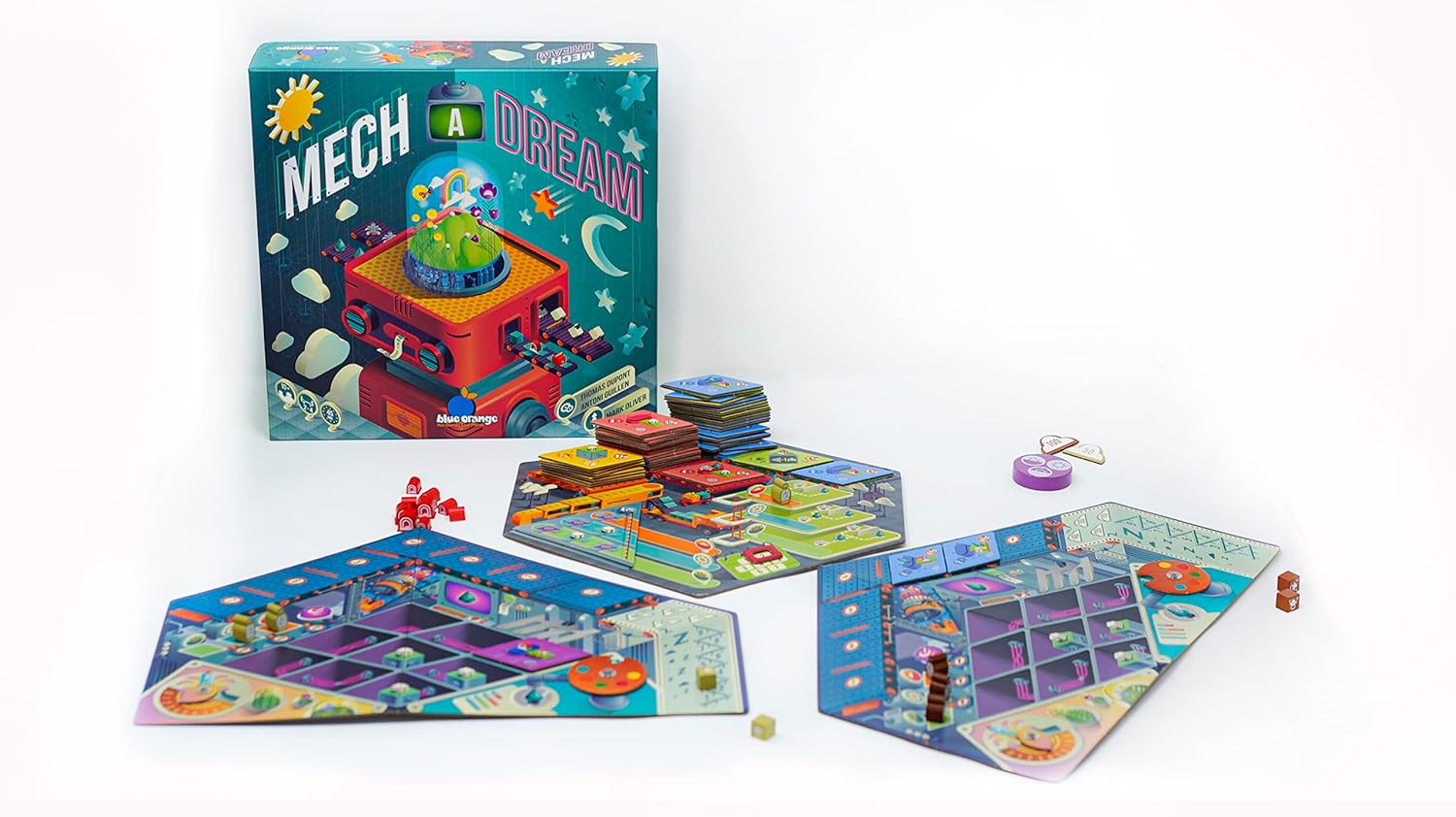 Blue Orange, Mech A Dream, Family Board Game, Ages 10+, 2-4 Players, 45 Minutes Playing Time