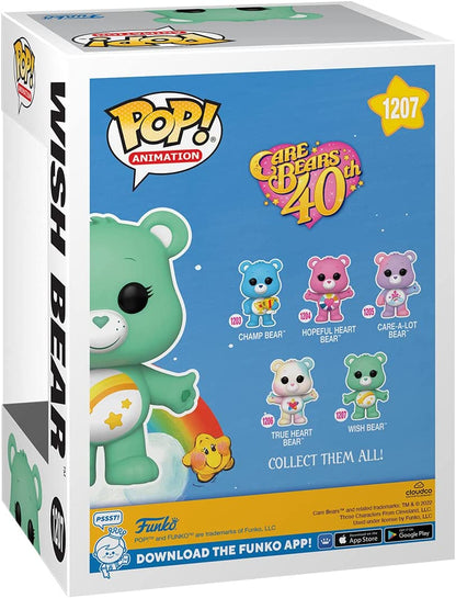 Funko POP Animation: Care Bears 40 - Wish Bear w/(FL) W/Chase - 1 in 6 chance of receiving the rare Chase special edition