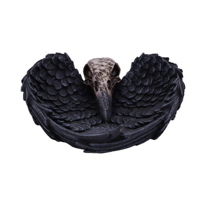 Edgar Allen Poe`S Nevermore Raven Skull Trinket Holder Jewellery Dish