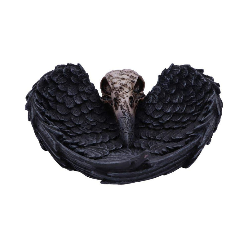 Edgar Allen Poe`S Nevermore Raven Skull Trinket Holder Jewellery Dish