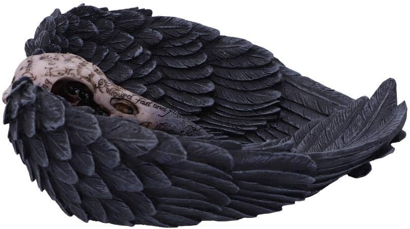 Edgar Allen Poe`S Nevermore Raven Skull Trinket Holder Jewellery Dish