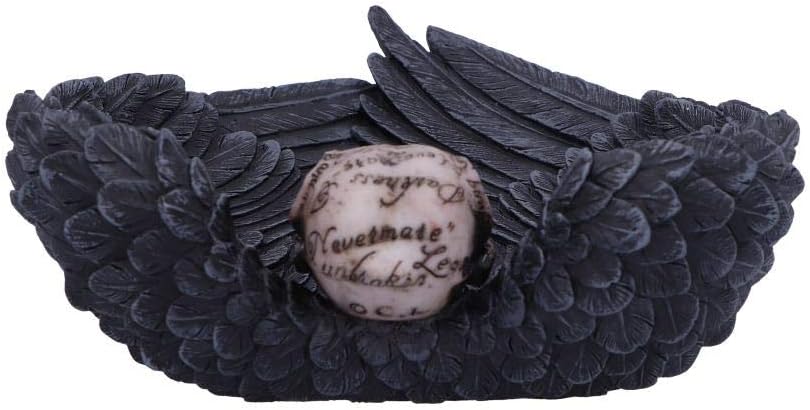 Edgar Allen Poe`S Nevermore Raven Skull Trinket Holder Jewellery Dish