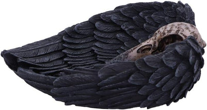 Edgar Allen Poe`S Nevermore Raven Skull Trinket Holder Jewellery Dish