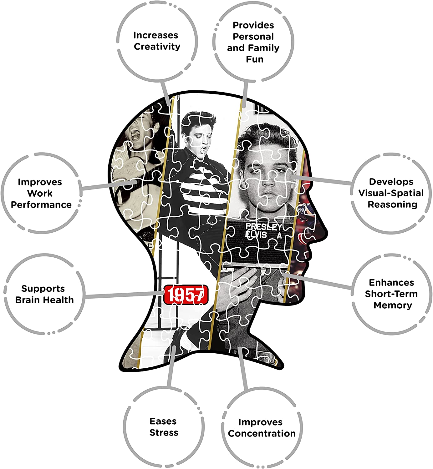 AQUARIUS - Elvis Presley Timeline 1000 Piece Jigsaw Puzzle