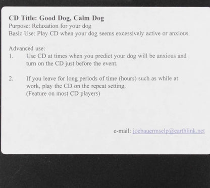 Good Dog Calm Dog