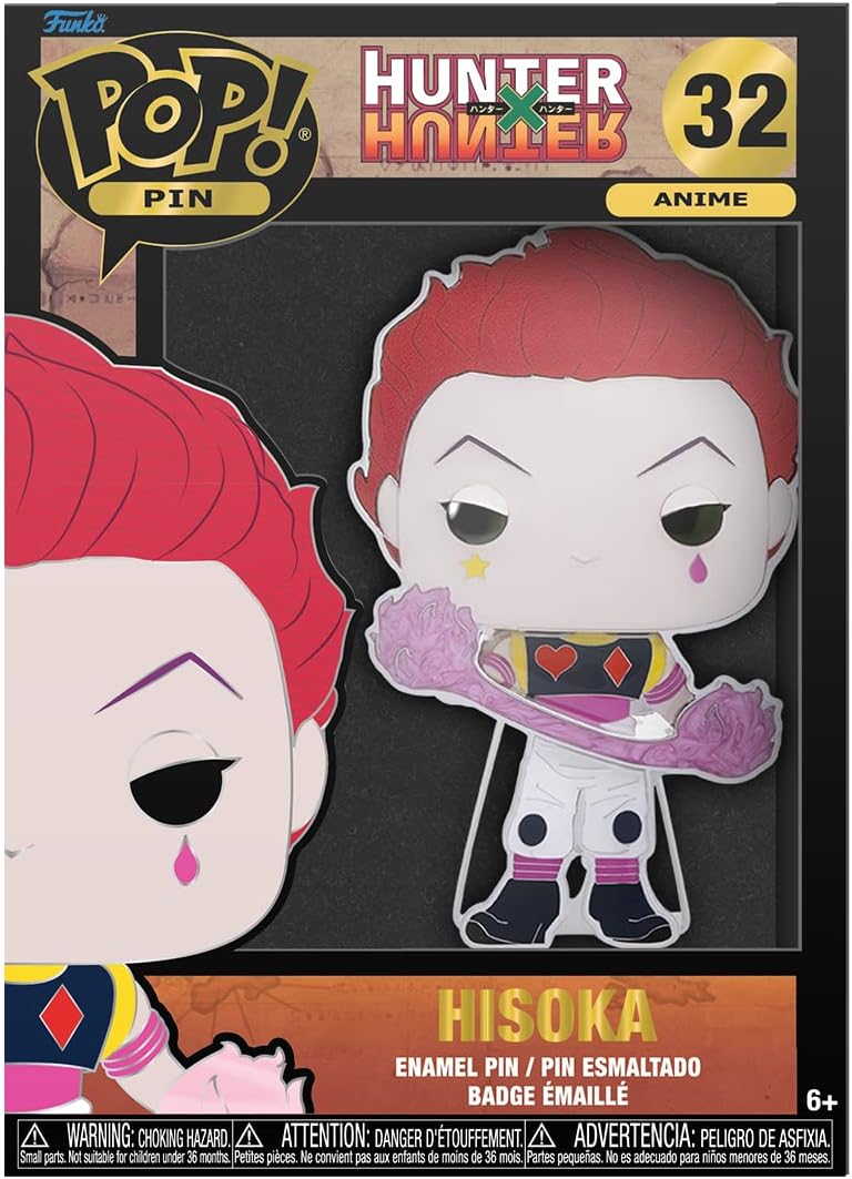 Loungefly POP! Large Enamel Pin HUNTERxHUNTER: Hisoka - Hunter X Hunter (HXH) Enamel Pins - Cute Collectable Novelty Brooch - for Backpacks & Bags - Gift Idea - Official Merchandise