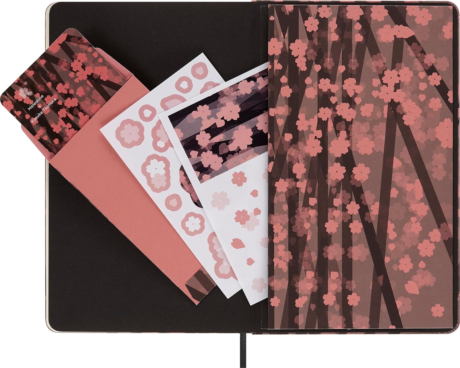 Moleskine - Limited Edition Notebook, Sakura Notebook with Themed Graphics, Ruled Layout and Fabric Hard Cover, Size Pocket 9x14cm, 192 pages