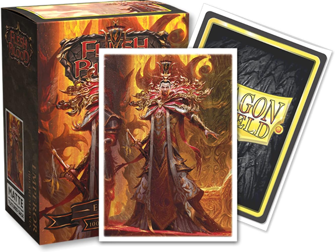 Dragon Shield: Flesh & Blood - Emperor of Volcor - Art, Matte Card Sleeves (100ct