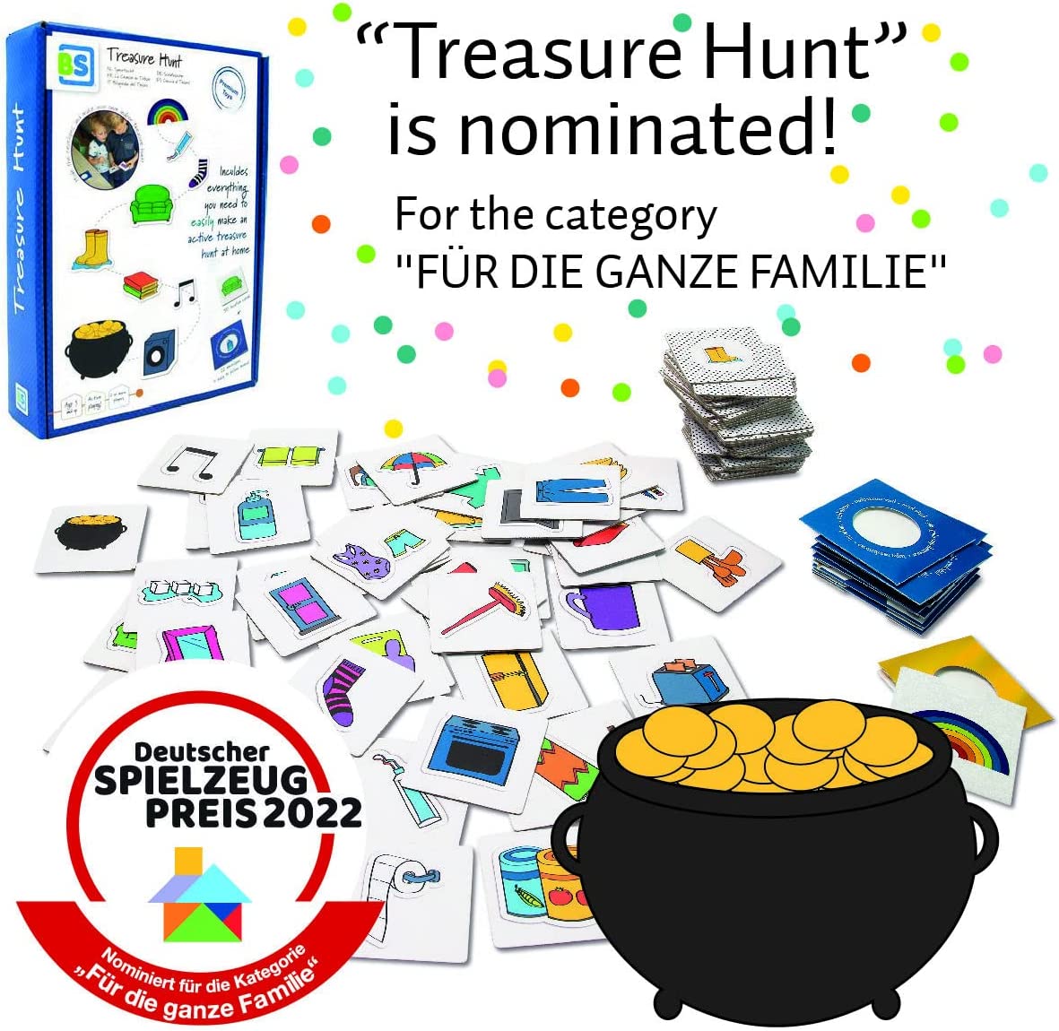 BS Toys Treasure Hunt Children's Game - Treasure Hunt Game - 2 or more players - Toys for children aged 3 years and over