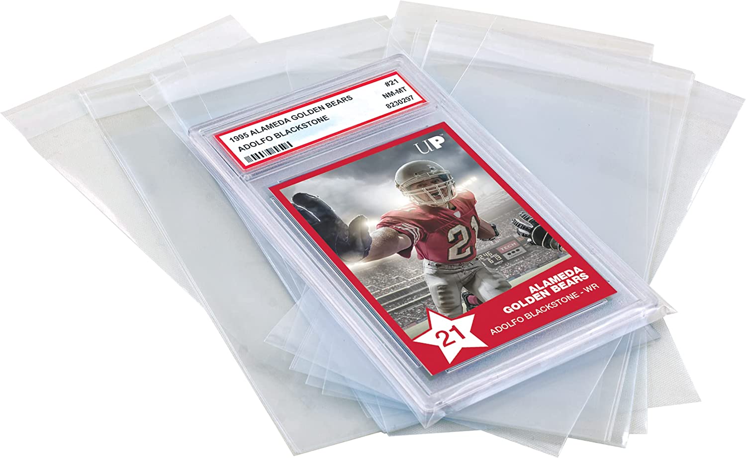 Ultra PRO - PSA Graded Card Slab Resealable Sleeves (100 ct.) - Ultimate Collectible Sports Cards Protection, Trading Cards, & Graded Cards, Keep Valuable Card Slabs Clean & Safe Against Scratches