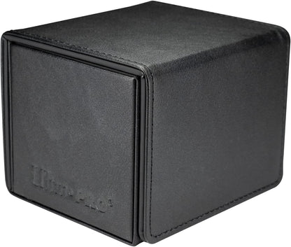 Ultra PRO - Vivid Alcove Edge Deck Box (Black) - Stores & Protects Up To 100 Standard Size Collectible Cards, Baseball Cards, Gaming Cards, Sports Cards or Any Standard Size Cards In You Collections