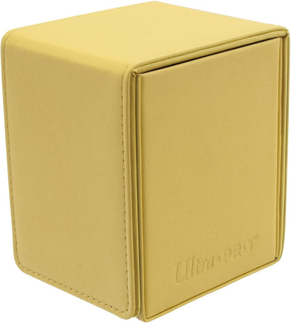 Ultra PRO - Vivid Alcove Flip Card Deck Box (Yellow) - Stores & Protects Up To 100 Standard Size Collectible Cards, Baseball Cards, Gaming Cards, Sports Cards or Any Standard Size Cards In Collections