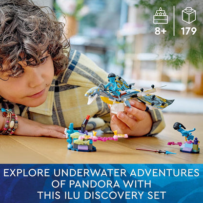 LEGO 75576 Avatar Skimwing Adventure, Collectible The Way of Water Set with Toy Animal for Boys & Girls, Pandora Coral Reef Scene, Jake Sully and Tonowari Minifigures