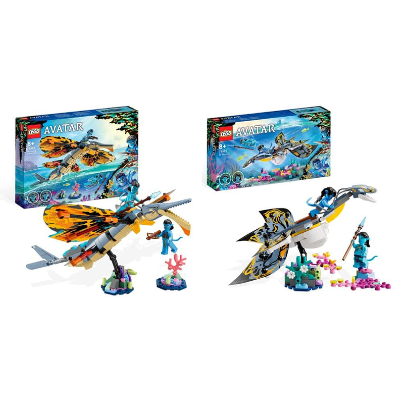 LEGO 75576 Avatar Skimwing Adventure, Collectible The Way of Water Set with Toy Animal for Boys & Girls, Pandora Coral Reef Scene, Jake Sully and Tonowari Minifigures