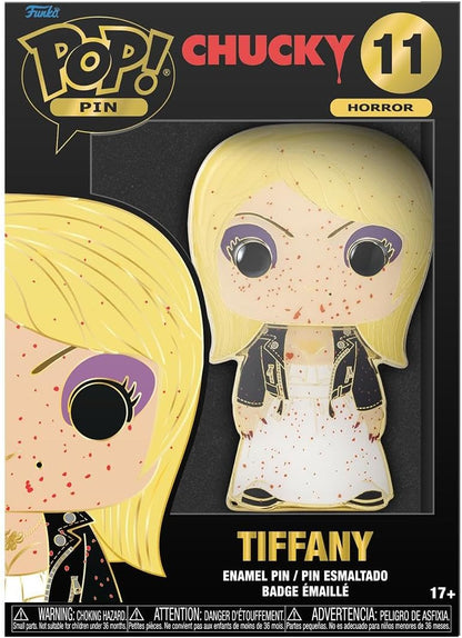 Funko Pop! Large Enamel Pin HORROR: CHUCKY - Tiffany Valentine-Ray - TIFFANY - Chucky Enamel Pins - Cute Collectable Novelty Brooch - for Backpacks & Bags - Gift Idea - Movies Fans