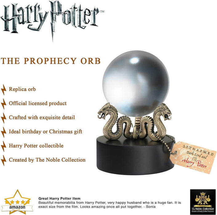 The Noble Collection Harry Potter The Prophecy Orb - 5in (13cm) Crystal Ball Prop Replica - Officially Licensed Harry Potter Film Set Movie Props Gifts