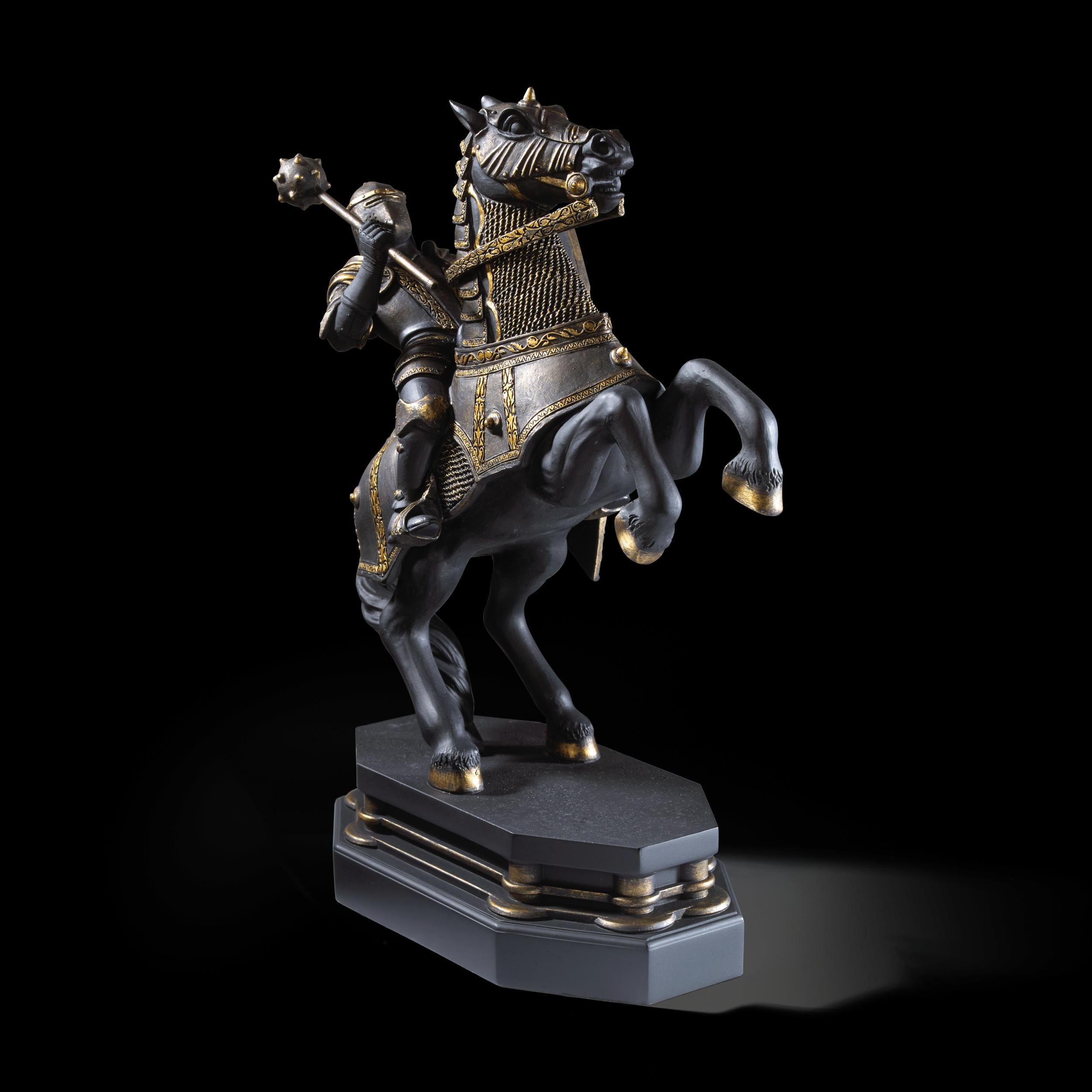 The Noble Collection Harry Potter Black Knight Bookend - 12in (30cm) Hand Painted Bookend Sculpture - Harry Potter Film Set Movie Props Gifts One Size Multicolor