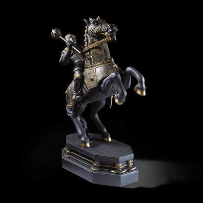 The Noble Collection Harry Potter Black Knight Bookend - 12in (30cm) Hand Painted Bookend Sculpture - Harry Potter Film Set Movie Props Gifts One Size Multicolor