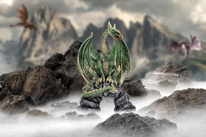 Nemesis Now Haranu - Figura de dragón Verde, 15,5 cm