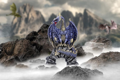 Nemesis Now Acko - Figura de dragón, Azul, 15,5 cm