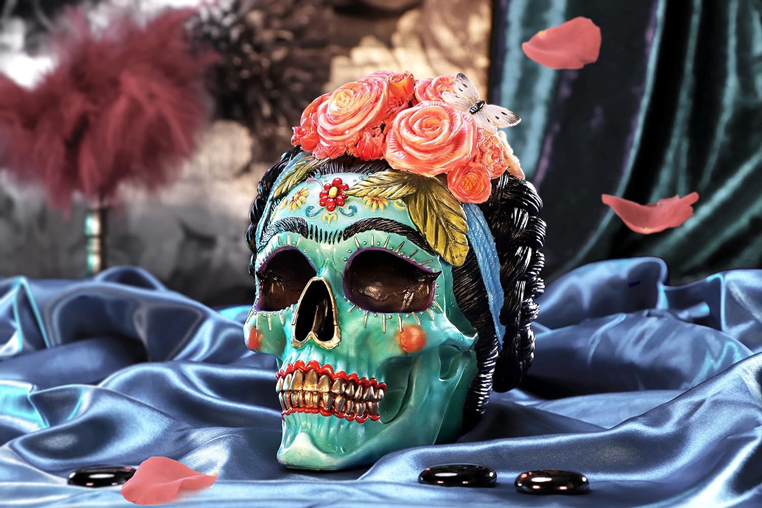 Nemesis Now, Calavera de Azucar, Blue, 19cm