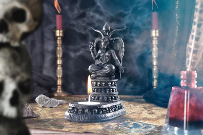 Exclusive Baphomet`S Devotion Tea Light Holder 17Cm
