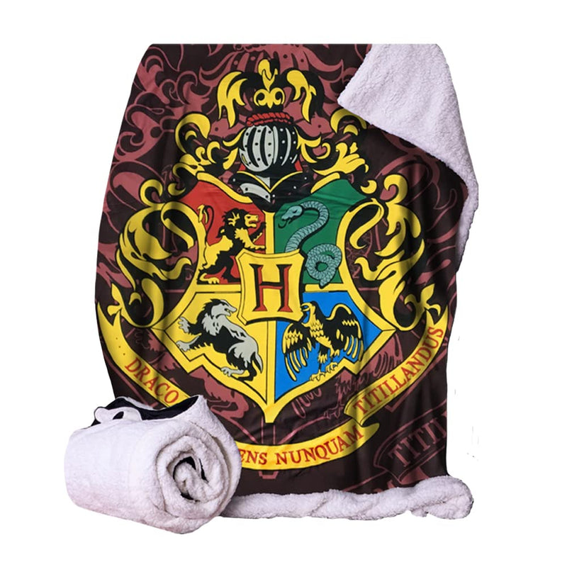 Harry Potter Hogwarts Crest Throw 100*150cm, Brown