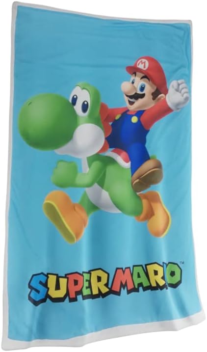 Nemesis Now Super Mario - Mario and Yoshi Throw 100 * 150cm, Blue