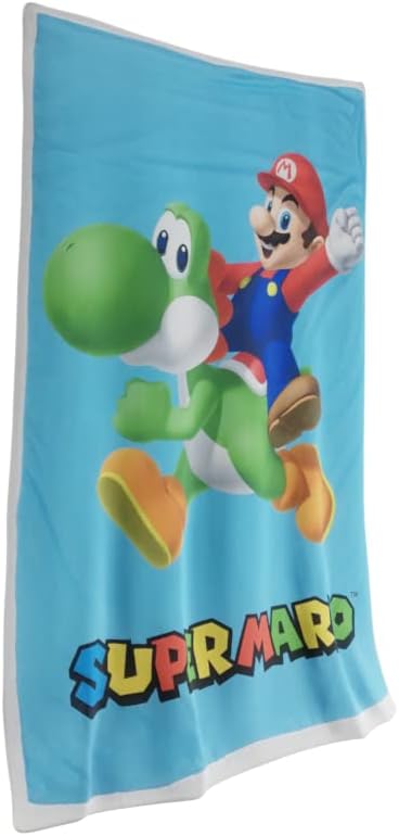 Nemesis Now Super Mario - Mario and Yoshi Throw 100 * 150cm, Blue