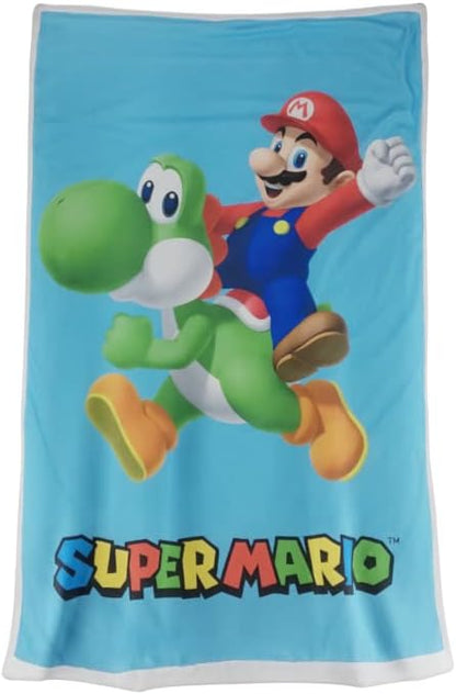 Nemesis Now Super Mario - Mario and Yoshi Throw 100 * 150cm, Blue