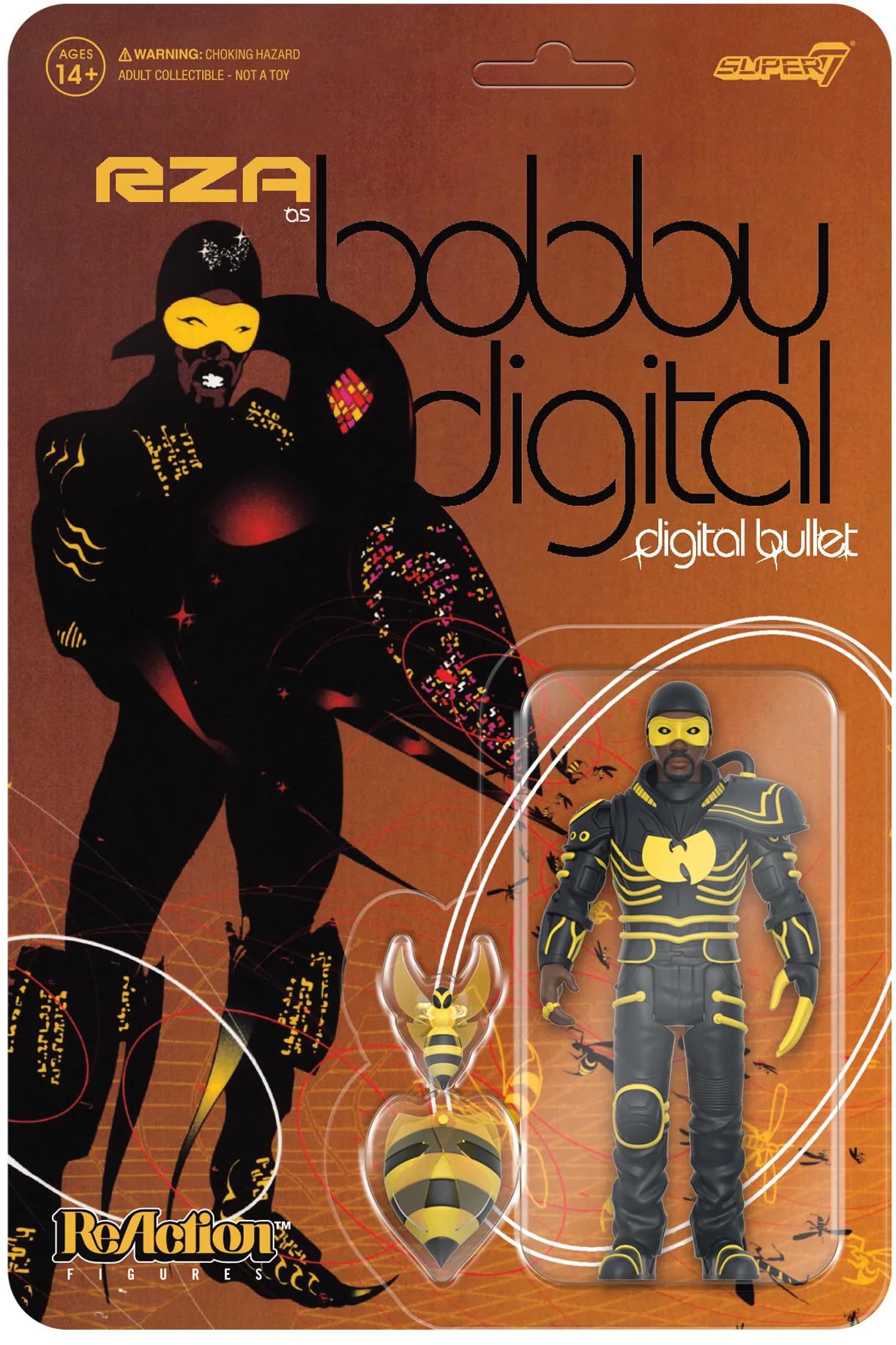 Super7 RZA: Bobby Digital (Digital Bullet) ReAction Figure