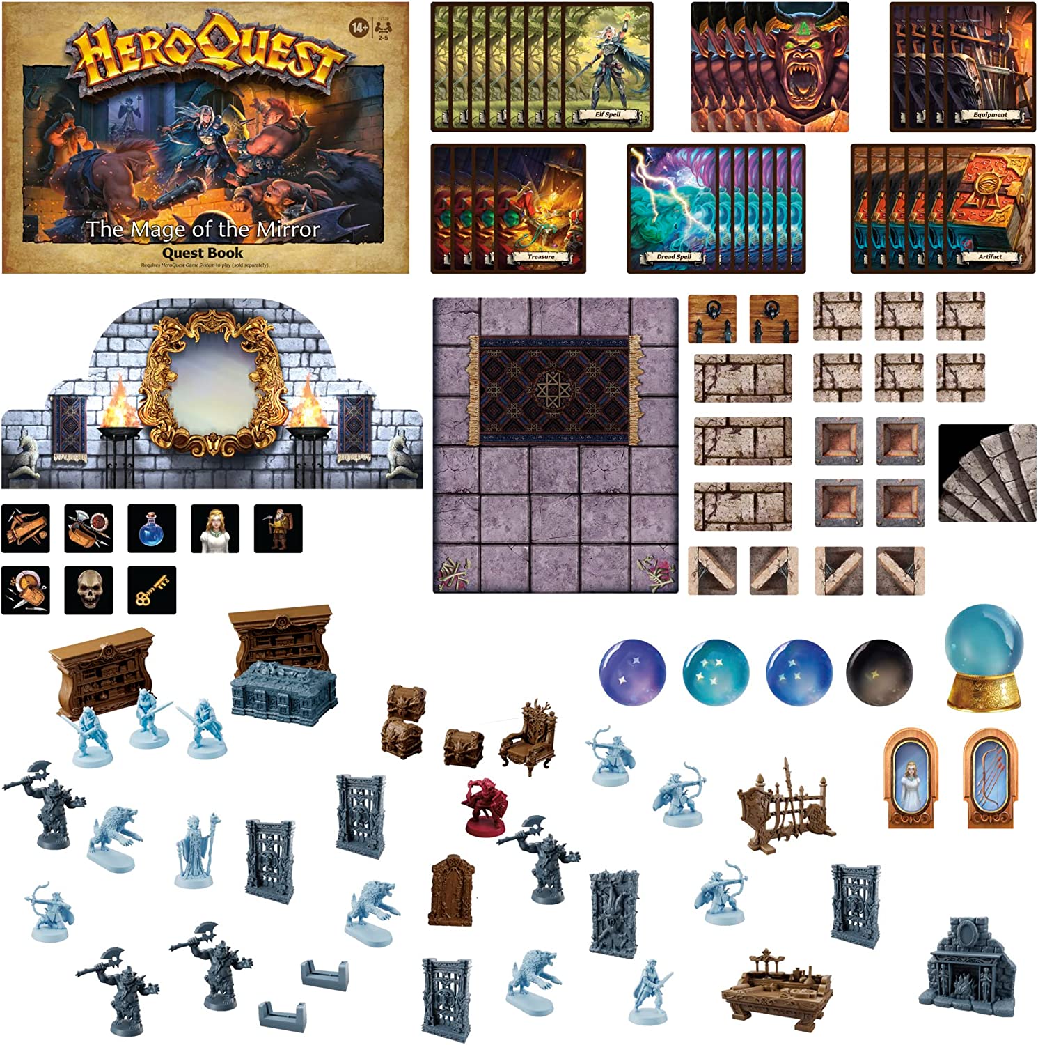 Heroquest The Mage of The Mirror Quest Pack, Juego de rol para Mayores de 14 años, Requiere el Sistema de Juego HeroQuest para Jugar