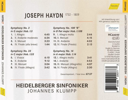 Haydn: Symphonies Nos. 3, 33, 108, 14 - Volume 27