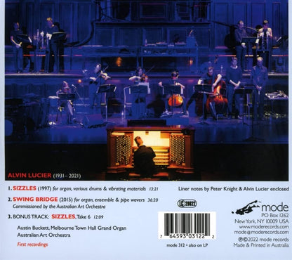 Alvin Lucier: Swing Bridge/Sizzles