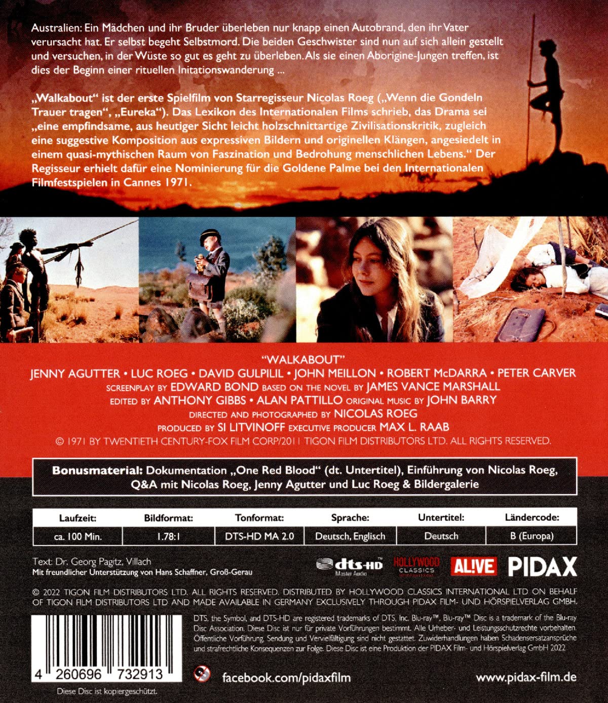 Walkabout - Der Traum vom Leben - Remastered Edition (Neue 4K-Abtastung) / Filmklassiker von Starregisseur Nicolas Roeg (Pidax Film-Klassiker)