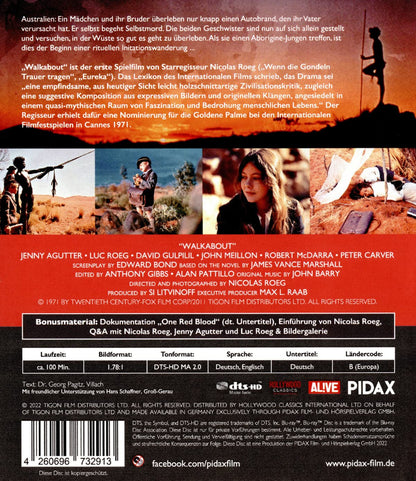 Walkabout - Der Traum vom Leben - Remastered Edition (Neue 4K-Abtastung) / Filmklassiker von Starregisseur Nicolas Roeg (Pidax Film-Klassiker)