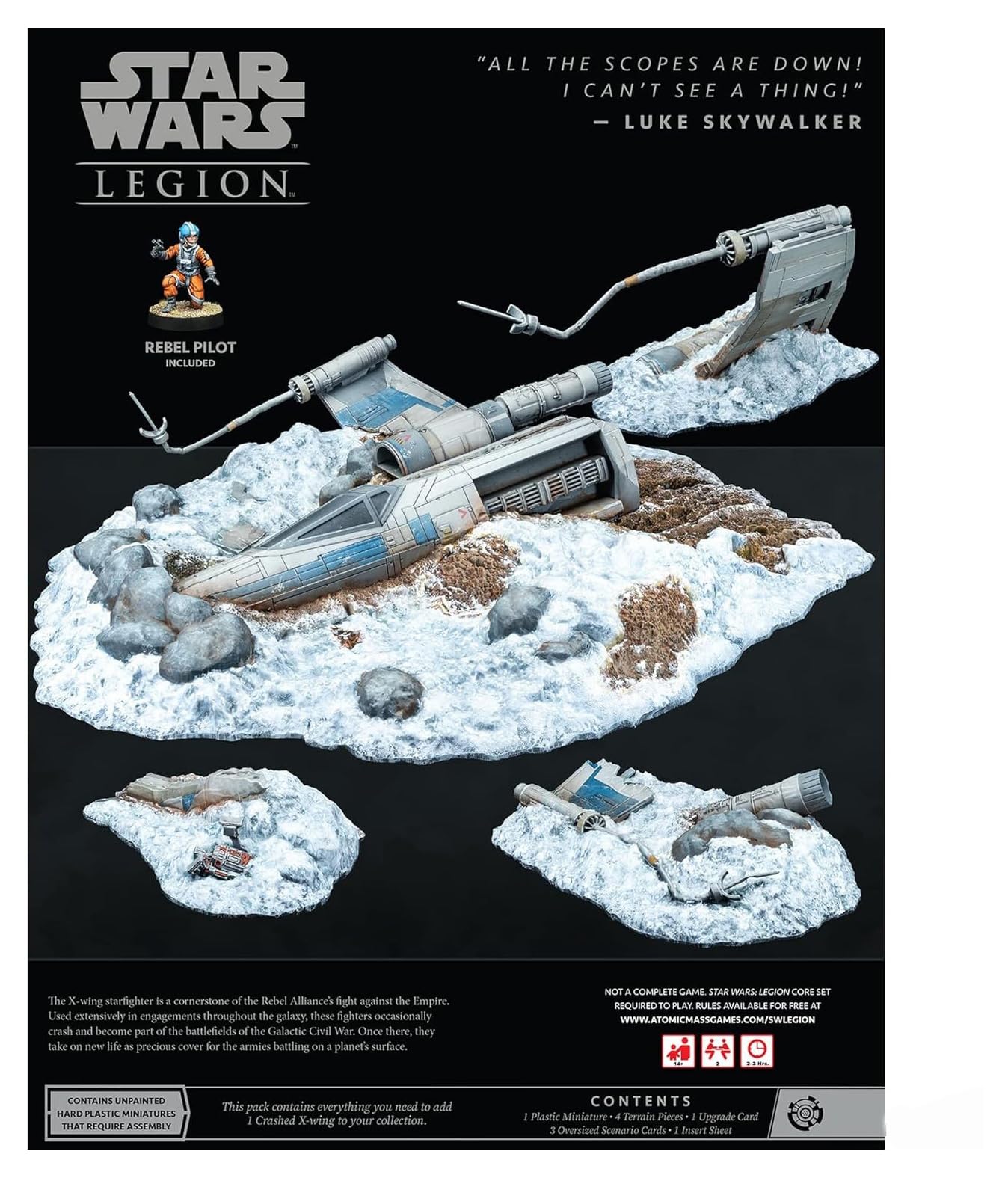 Star Wars Legion Crashed X-Wing Terrain