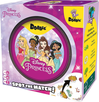 Asmodee | Dobble Disney Princess | Card Game | Ages 4+ | 2-5 Players | 10 Minutes Playing Time d. Disney Princess Dobble Disney