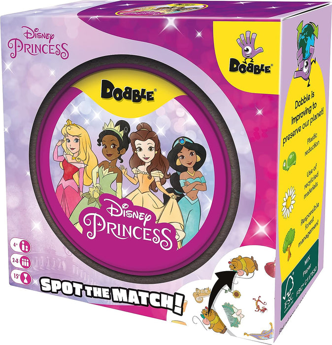 Asmodee | Dobble Disney Princess | Card Game | Ages 4+ | 2-5 Players | 10 Minutes Playing Time