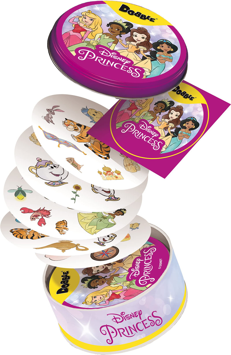 Asmodee | Dobble Disney Princess | Card Game | Ages 4+ | 2-5 Players | 10 Minutes Playing Time d. Disney Princess Dobble Disney