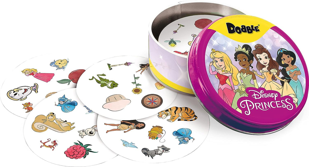 Asmodee | Dobble Disney Princess | Card Game | Ages 4+ | 2-5 Players | 10 Minutes Playing Time