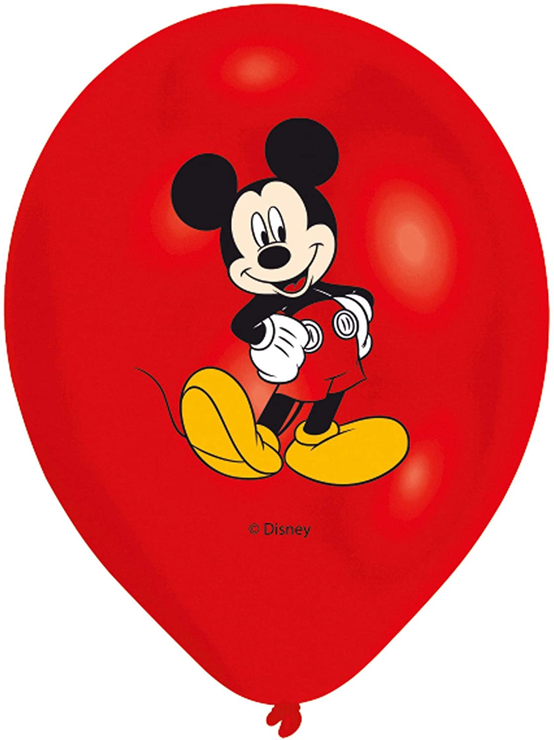 TIFANY Disney Junior 999240 Set de 6 Ballons, Autre Matière, Rouge et Jaune