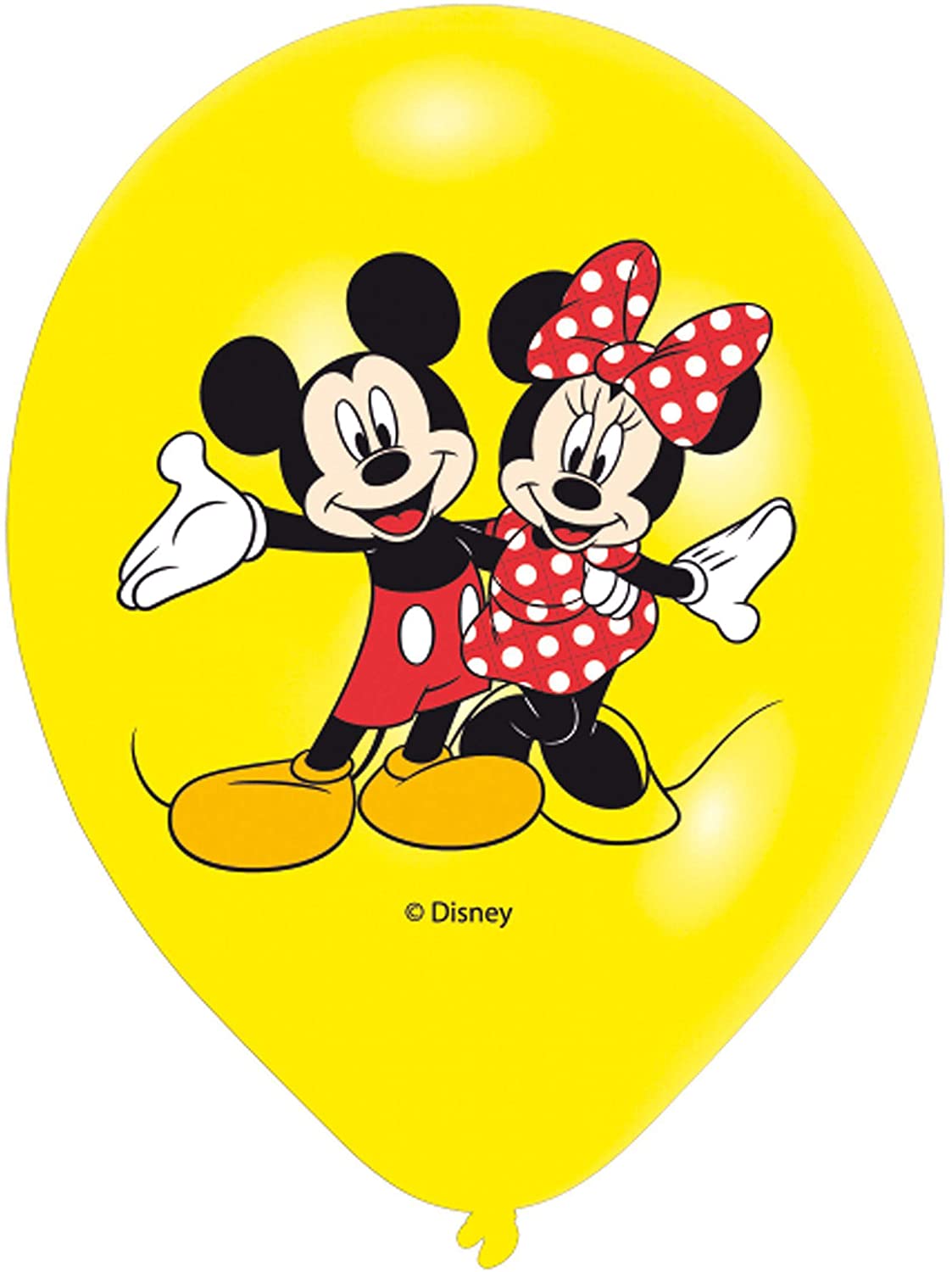 TIFANY Disney Junior 999240 Set de 6 Ballons, Autre Matière, Rouge et Jaune