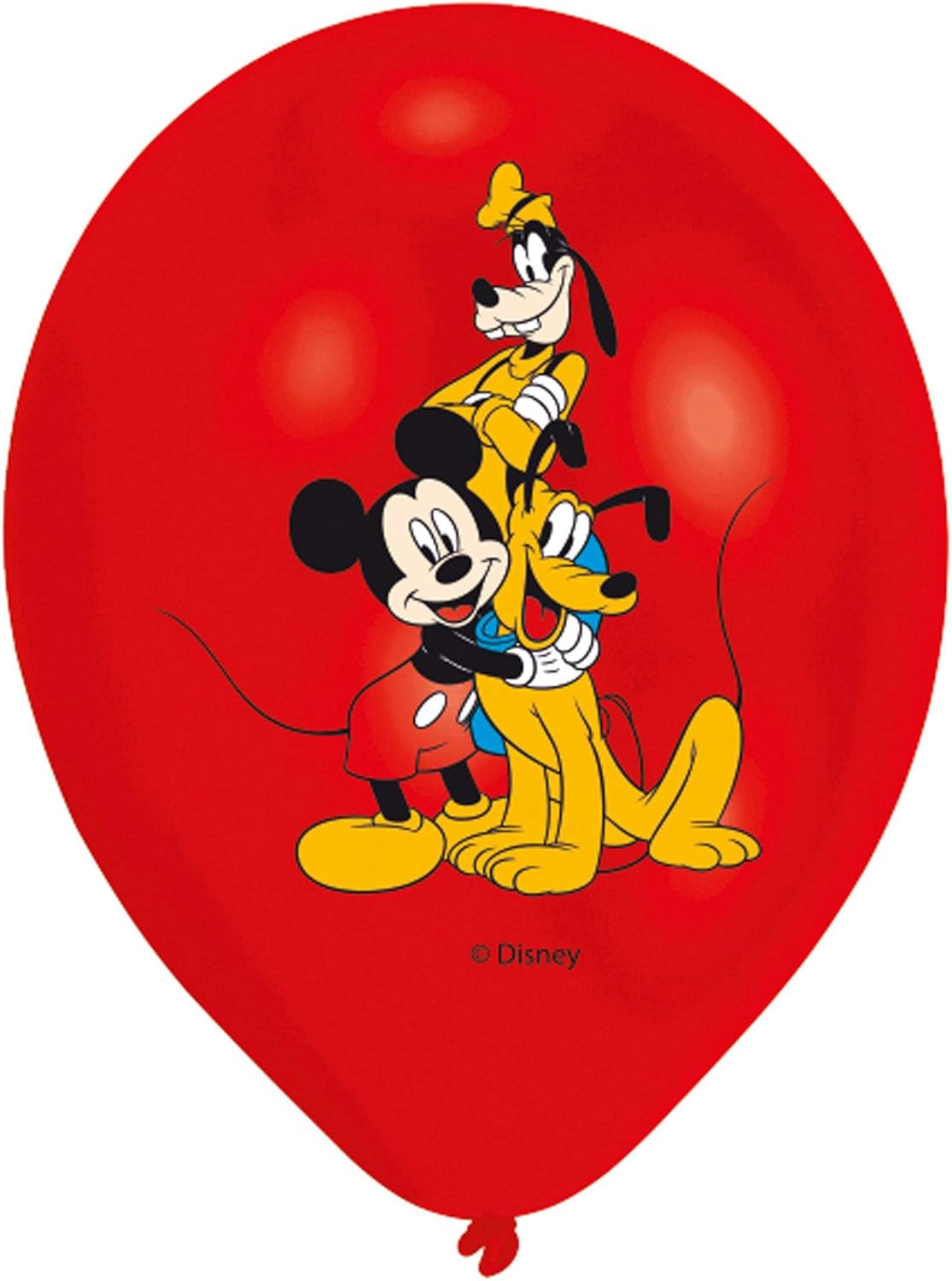 TIFANY Disney Junior 999240 Set de 6 Ballons, Autre Matière, Rouge et Jaune