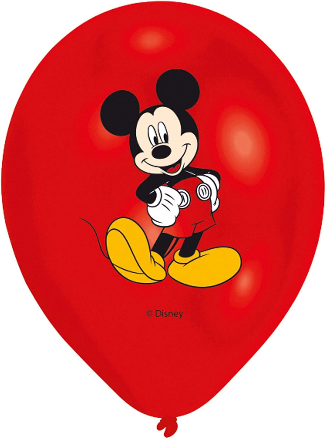 TIFANY Disney Junior 999240 Set de 6 Ballons, Autre Matière, Rouge et Jaune