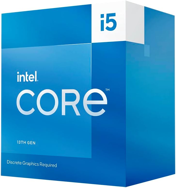 Intel® Core™ i5-13400F Desktop Processor 10 cores (6 P-cores + 4 E-cores) 20MB Cache, up to 4.6 GHz